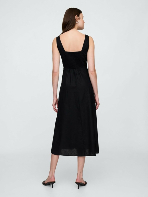 GAP Lanena midi obleka GAP