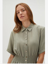 Moodo Svetlo zelena ženska srajčna obleka Moodo