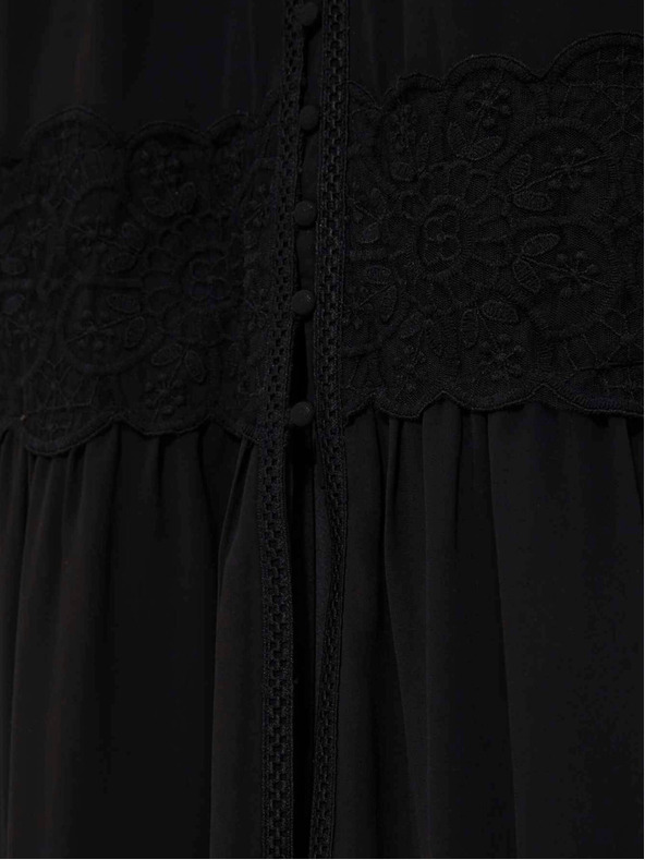 Moodo Črna ženska dolga obleka Moodo