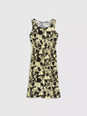 Moodo Rumena cvetlična midi obleka Moodo