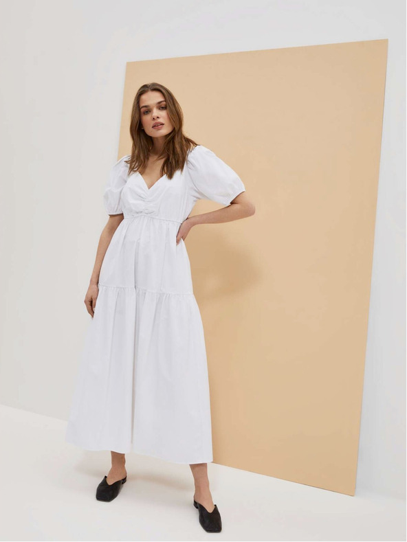 Moodo Bela ženska obleka Moodo