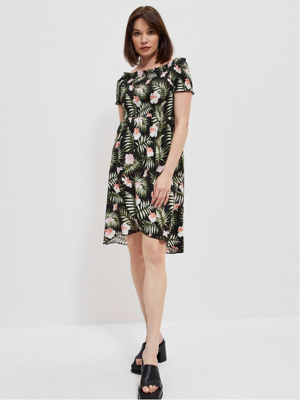 Moodo Vzorčasta obleka iz viskoze Moodo