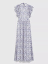 Moodo Modra cvetlična maksi obleka Moodo