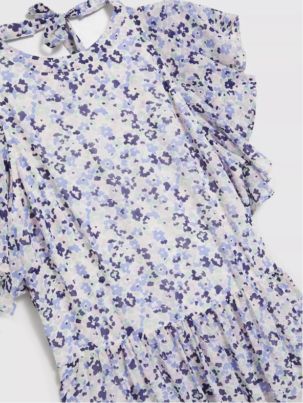 Moodo Modra cvetlična maksi obleka Moodo