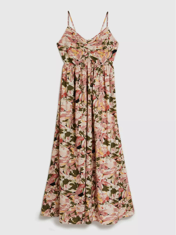 Moodo Starorožnata roza vzorčasta obleka Moodo