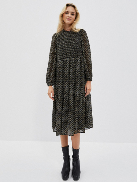 Moodo Črna ženska midi obleka Moodo