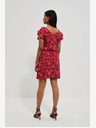 Moodo Rdeča vzorčasta obleka Moodo