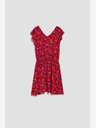 Moodo Rdeča vzorčasta obleka Moodo