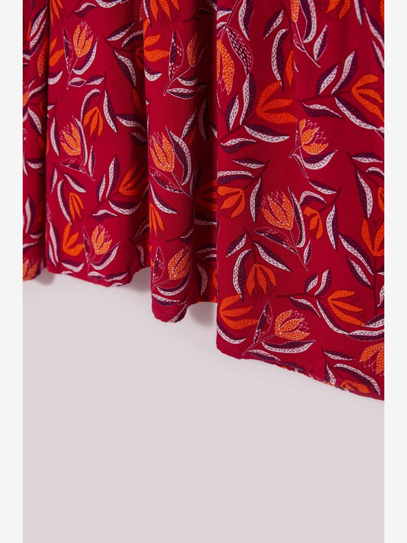 Moodo Rdeča vzorčasta obleka Moodo