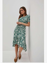Moodo Zelena vzorčasta obleka Moodo
