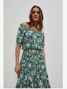 Moodo Zelena vzorčasta obleka Moodo