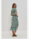 Moodo Zelena vzorčasta obleka Moodo