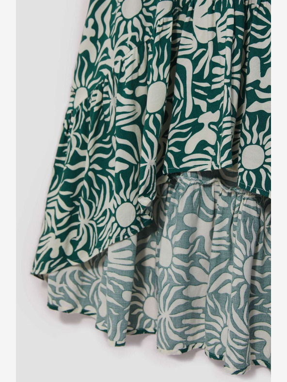 Moodo Zelena vzorčasta obleka Moodo