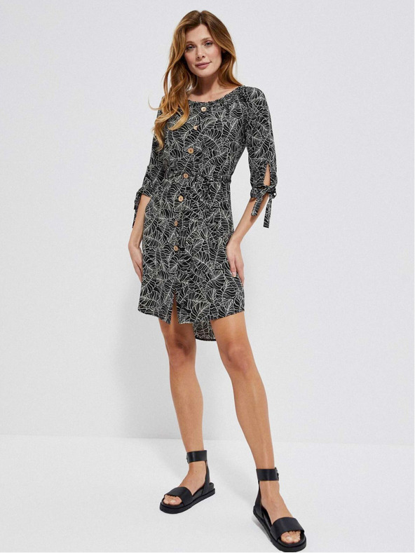 Moodo Viskozna majica s cvetličnim potiskom Moodo