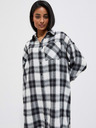 Moodo Črno-bela ženska karirasta srajčna obleka Moodo