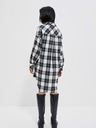 Moodo Črno-bela ženska karirasta srajčna obleka Moodo