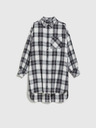 Moodo Črno-bela ženska karirasta srajčna obleka Moodo