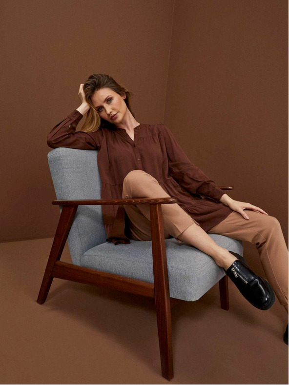 Moodo Rjava ženska obleka Moodo