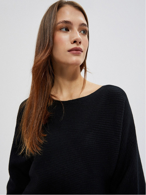 Moodo Črn ženski pulover Moodo