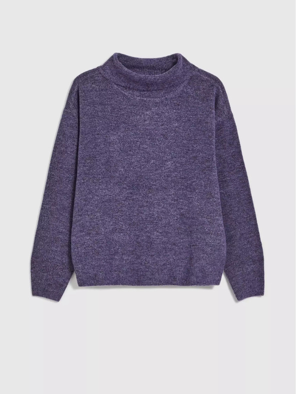 Moodo Vijolični pulover z rolojem Moodo