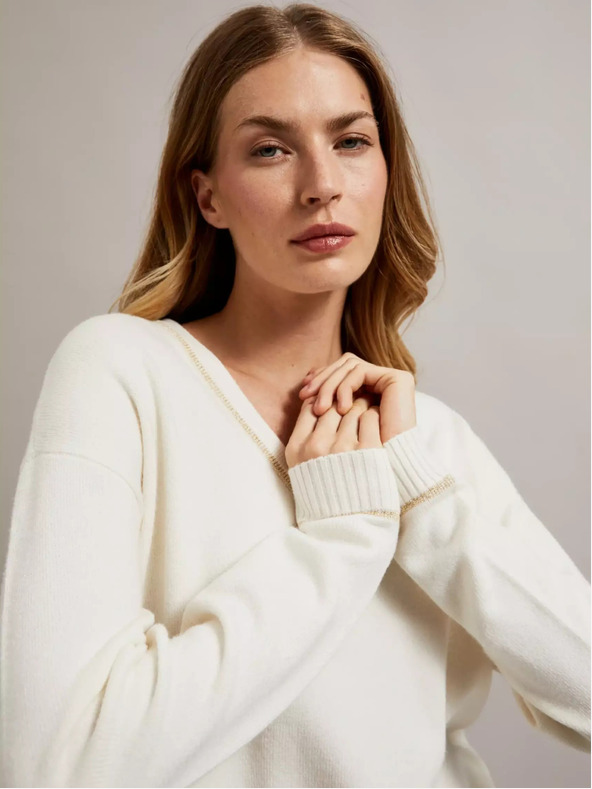 Moodo Ženski pulover s kovinsko nitjo Moodo