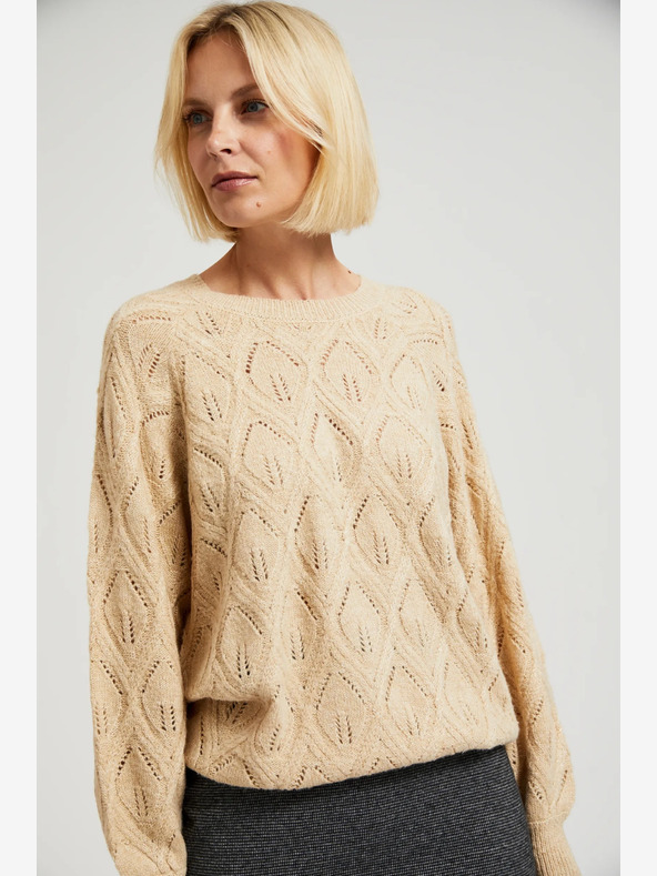 Moodo Moodo Bež ženski pulover