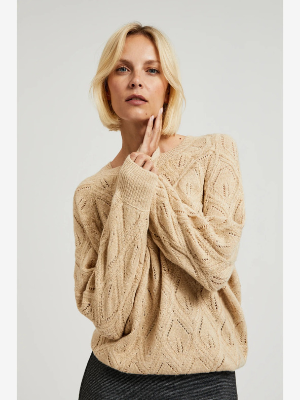 Moodo Moodo Bež ženski pulover