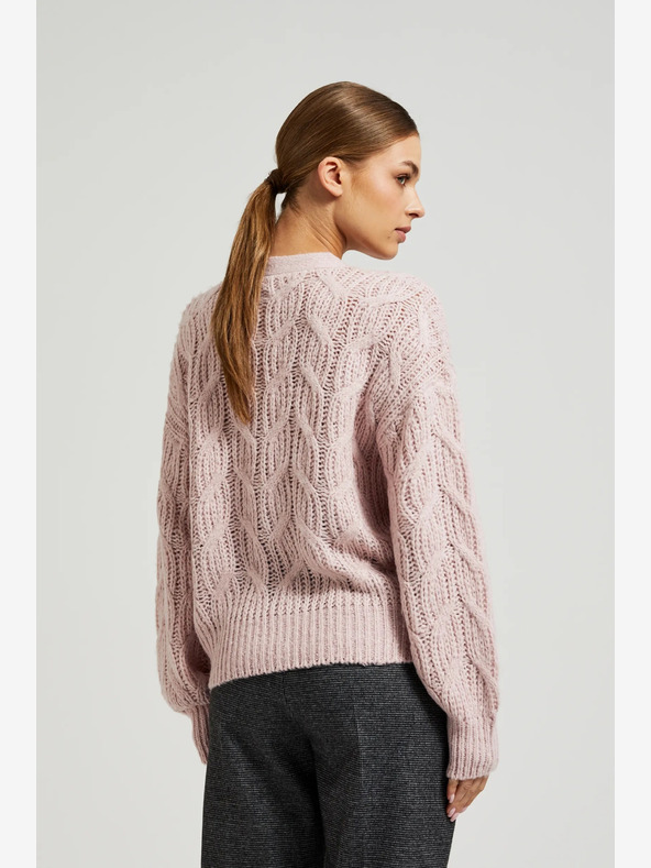 Moodo Svetlo roza ženski pulover Moodo