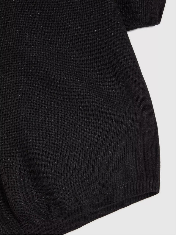 Moodo Črn prevelik pulover s kratkimi rokavi Moodo