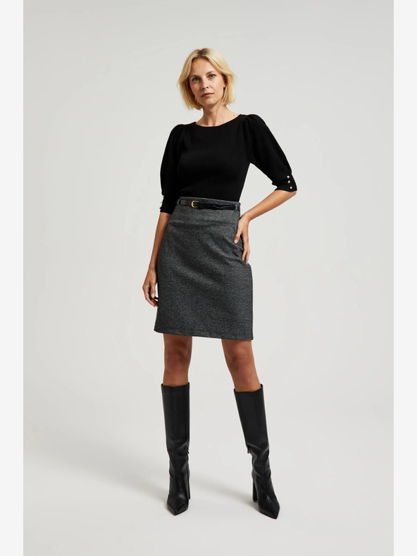 Moodo Črn ženski pulover Moodo