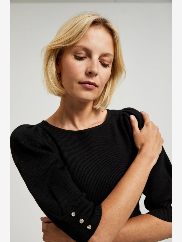 Moodo Črn ženski pulover Moodo