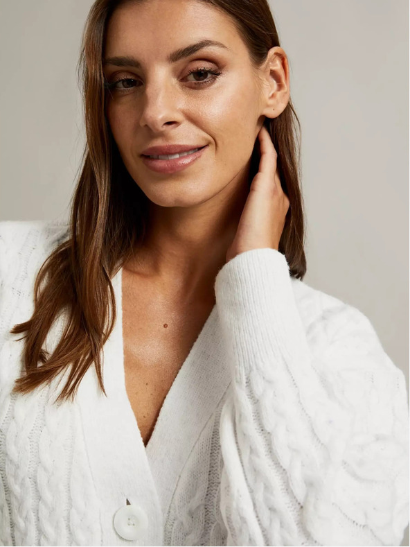 Moodo Bela kratka jopica z gumbi Moodo