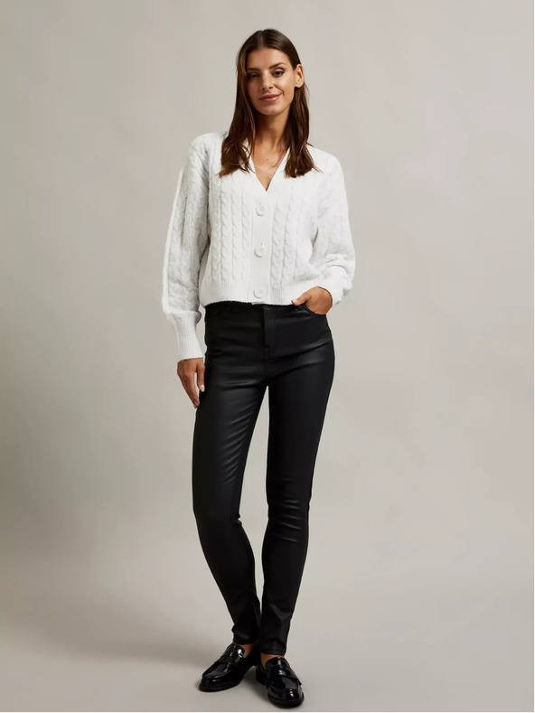 Moodo Bela kratka jopica z gumbi Moodo