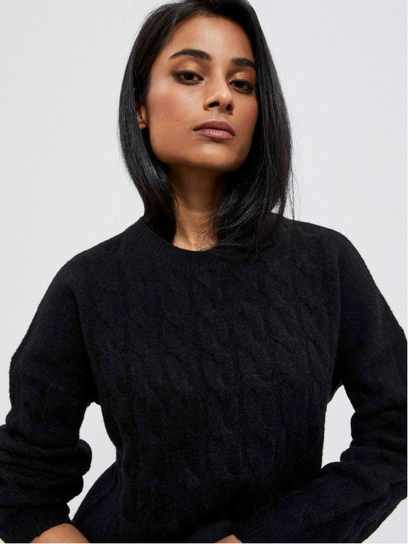 Moodo Črn ženski pulover Moodo