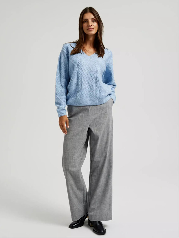 Moodo Modra jopica z izrezom v obliki črke V Moodo