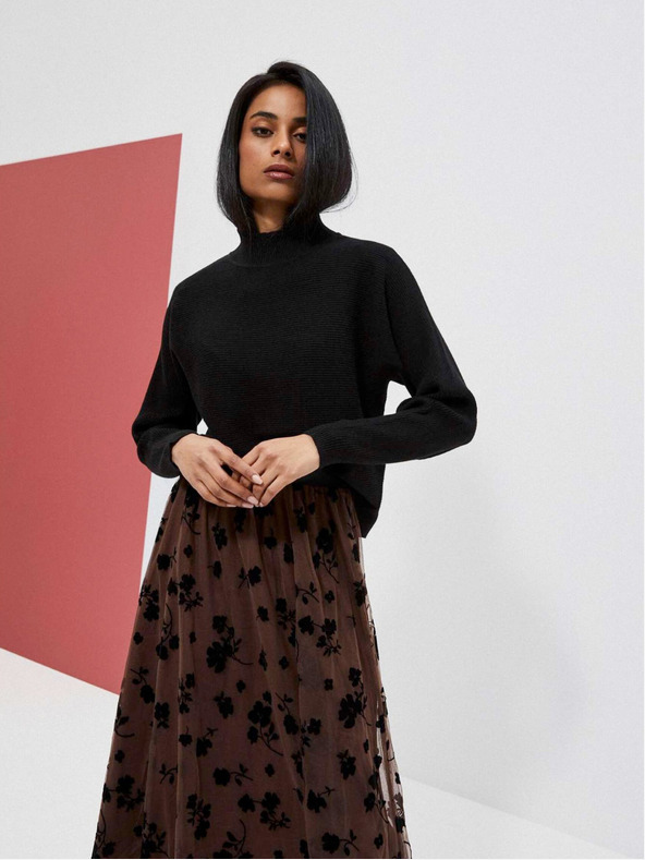 Moodo Črn ženski pulover Moodo