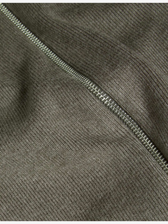 Marks & Spencer Pletena jopica v stilu bombnika z okroglim ovratnikom Marks & Spencer v rjavi barvi