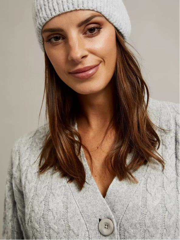 Moodo Siva kratka jopica z gumbi Moodo