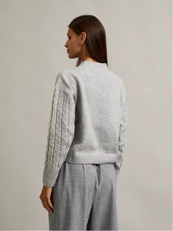 Moodo Siva kratka jopica z gumbi Moodo