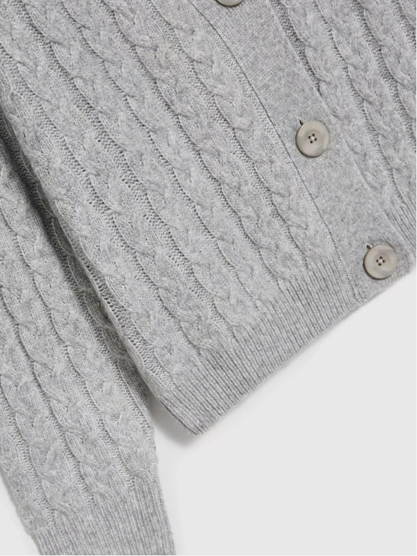 Moodo Siva kratka jopica z gumbi Moodo