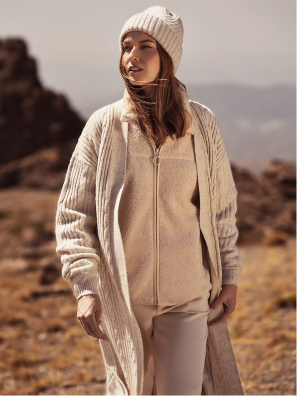 Moodo Bež dolga jopa Moodo