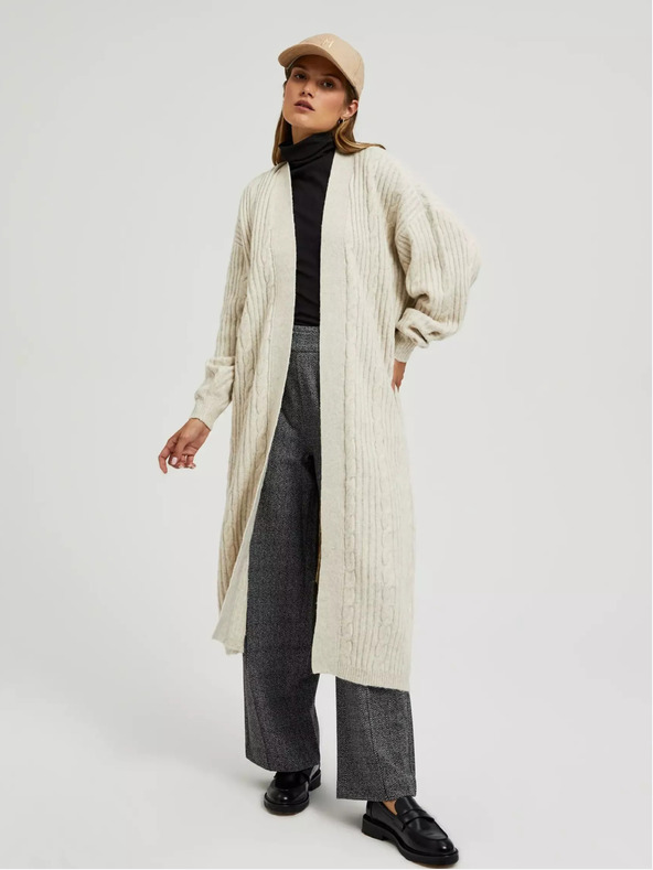 Moodo Bež dolga jopa Moodo