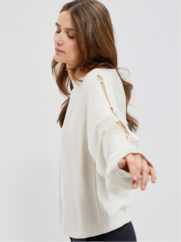 Moodo Kremni ženski pulover Moodo