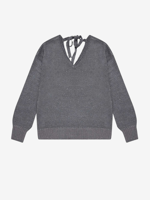 Moodo Siv ženski svetleč pulover Moodo