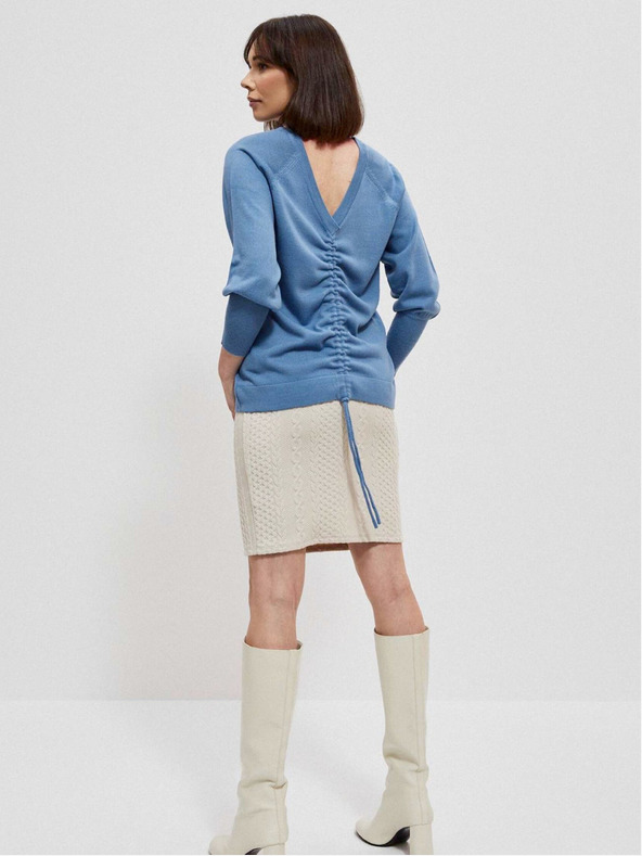 Moodo Modri ženski pulover Moodo