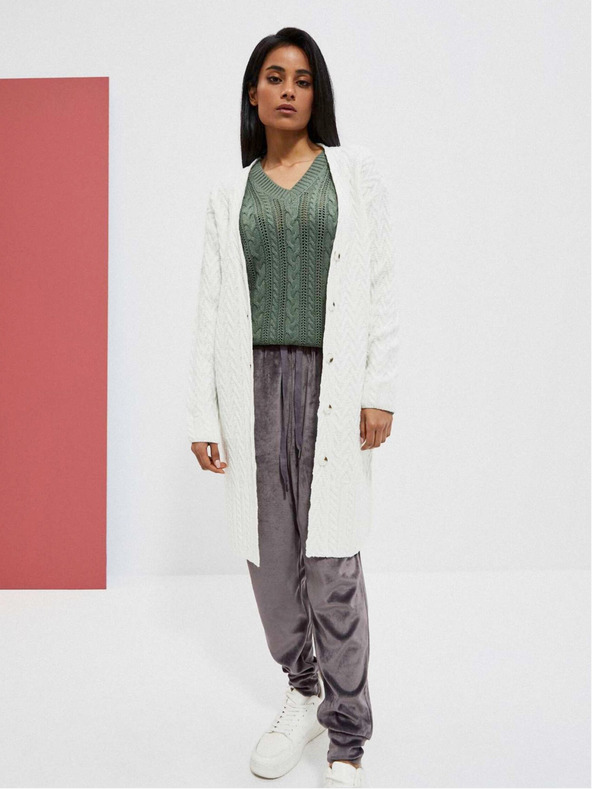 Moodo Bela ženska dolga jopica Moodo