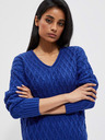 Moodo Modri ženski pulover Moodo