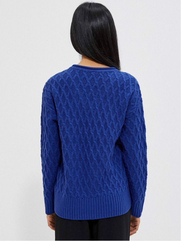 Moodo Modri ženski pulover Moodo