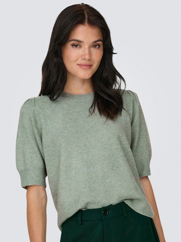 ONLY Zelena ženska majica s kratkimi rokavi ONLY ONLRICA