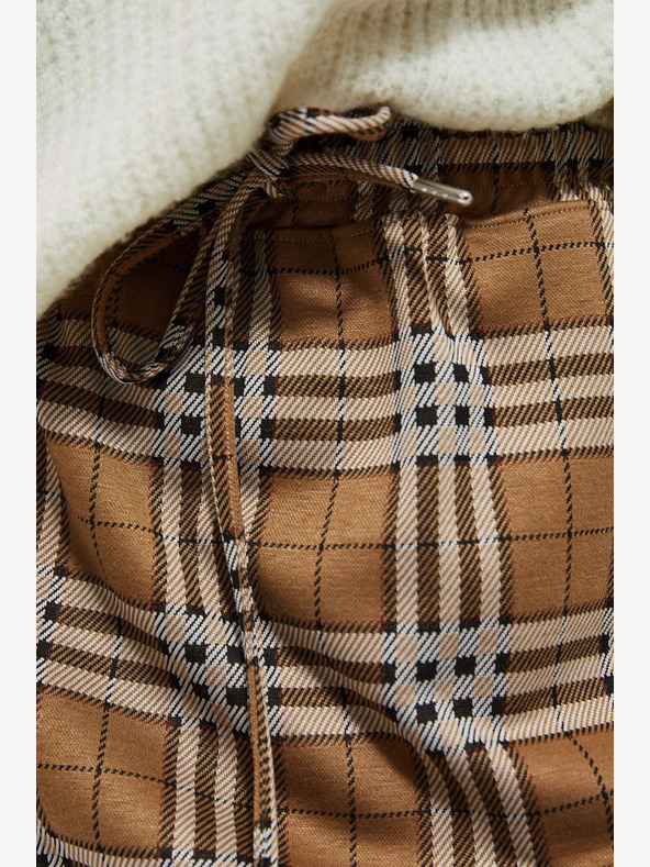 Moodo Rjava ženska karirasta krila Moodo